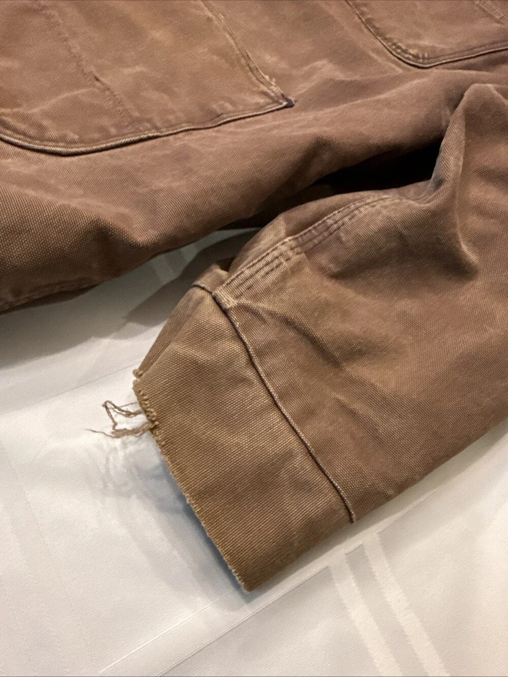 Vintage 60s 70s The King Size Co. Canvas Chore Coat Blanket Lined Mens XXL Brown